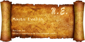 Mauts Evelin névjegykártya